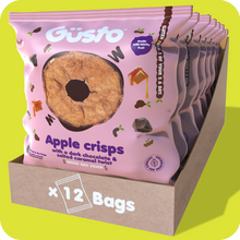 Load image into Gallery viewer, Apple crisps with a chocolate & salted caramel twist.