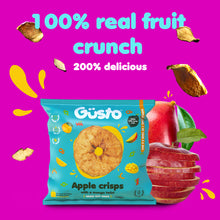 Load image into Gallery viewer, Air-dried apple crisps with a mango twist.