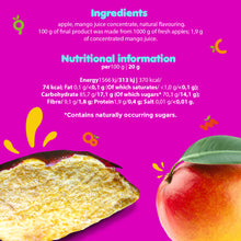 Load image into Gallery viewer, Air-dried apple crisps with a mango twist.