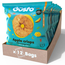 Load image into Gallery viewer, Air-dried apple crisps with a mango twist.

